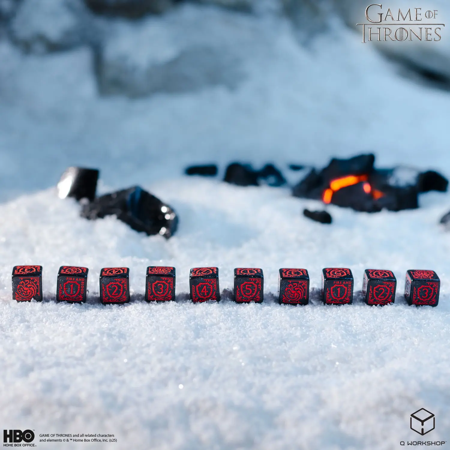 Game of Thrones: Targaryen — 10×D6 Dice Set