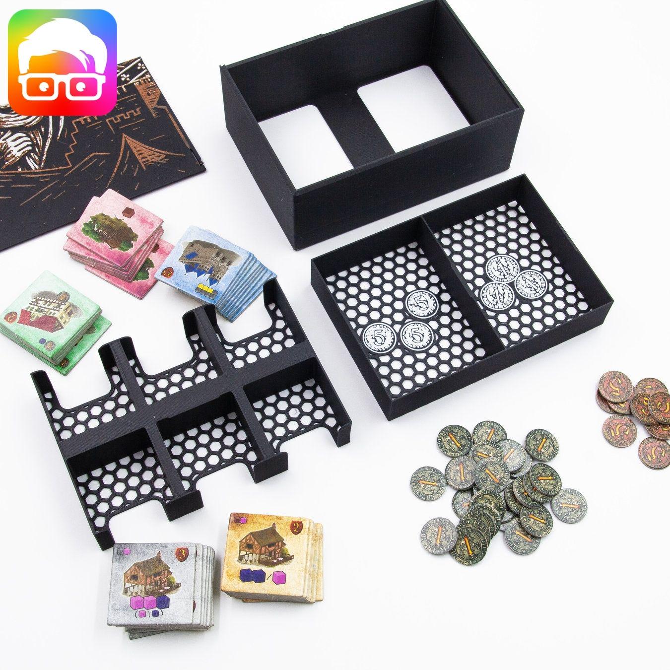 3D printed Caylus insert for cards and components