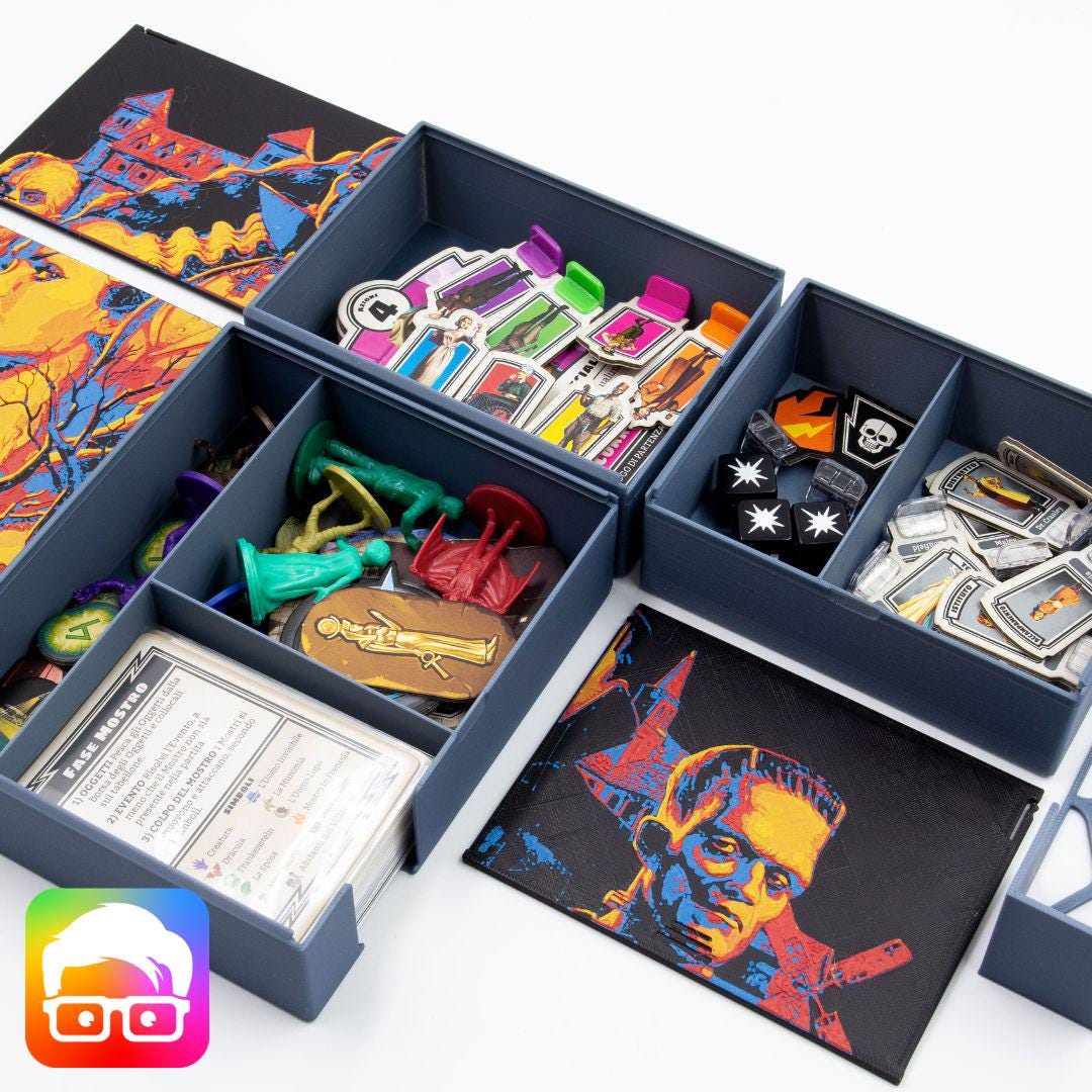 Horrified organiser trays for cards and game components