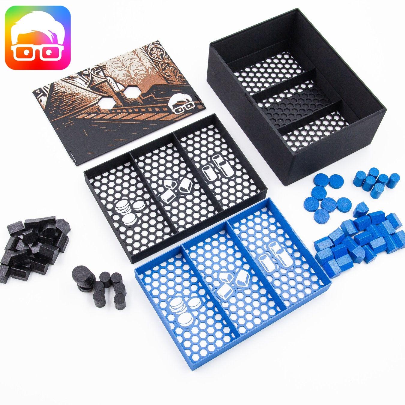 Caylus game box storage insert for quicker setup