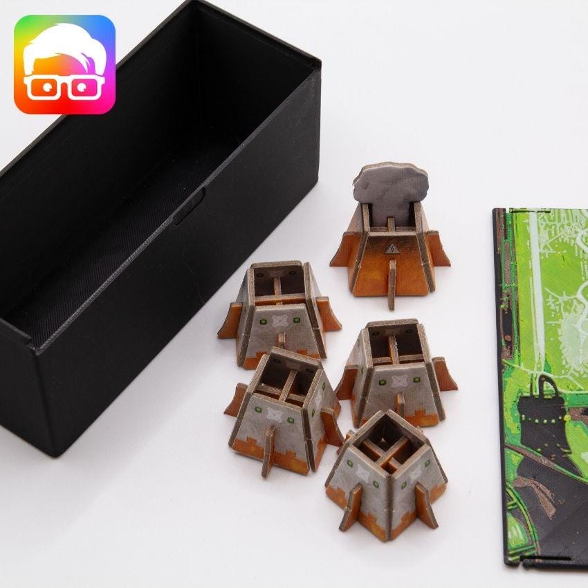 Nucleum tabletop organiser with fitted storage trays