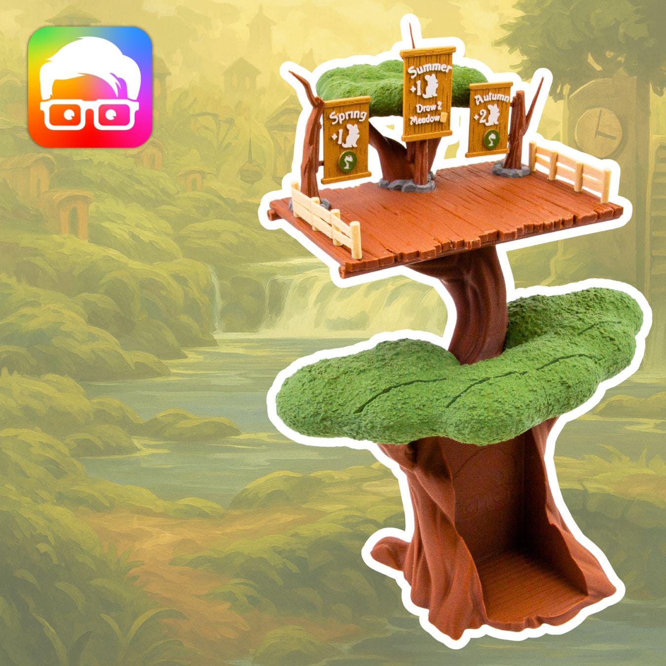Everdell tabletop upgrade replacing the cardboard Ever Tree