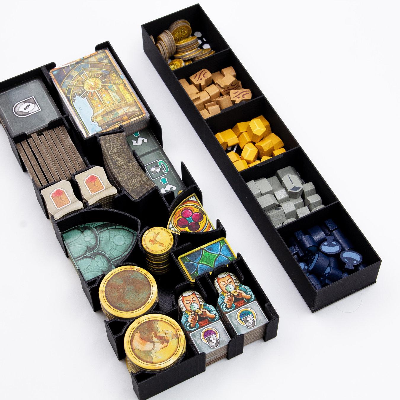 Orloj game box storage insert for quicker setup