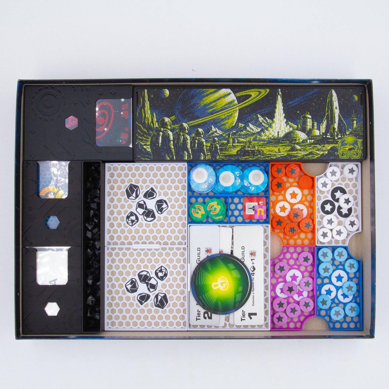 Beyond the Sun Organiser 3D-printed board game organiser