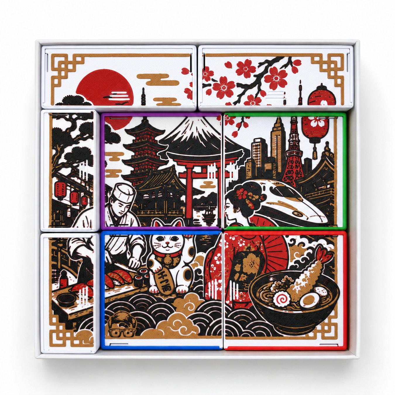 Let’s Go! To Japan board game organiser product photo 3